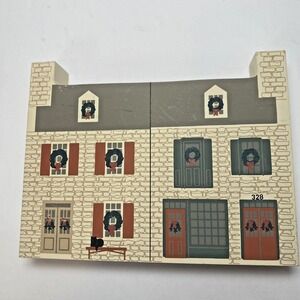 Cat's Meow St Charles Christmas Series Stone Row House Vintage 1993 Shelf Sitter